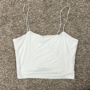 White Spaghetti Strap cropped cami